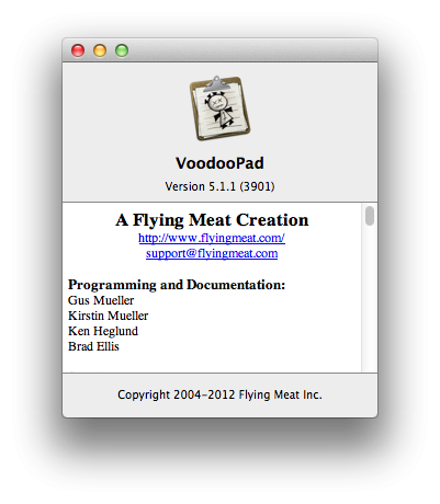 VoodooPad 5.1.1