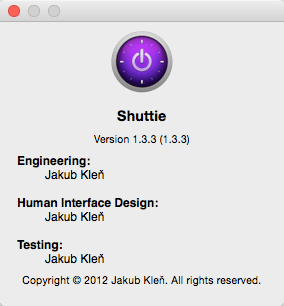 Shuttie 1.3.3 - таймер выключения компьютера Mac