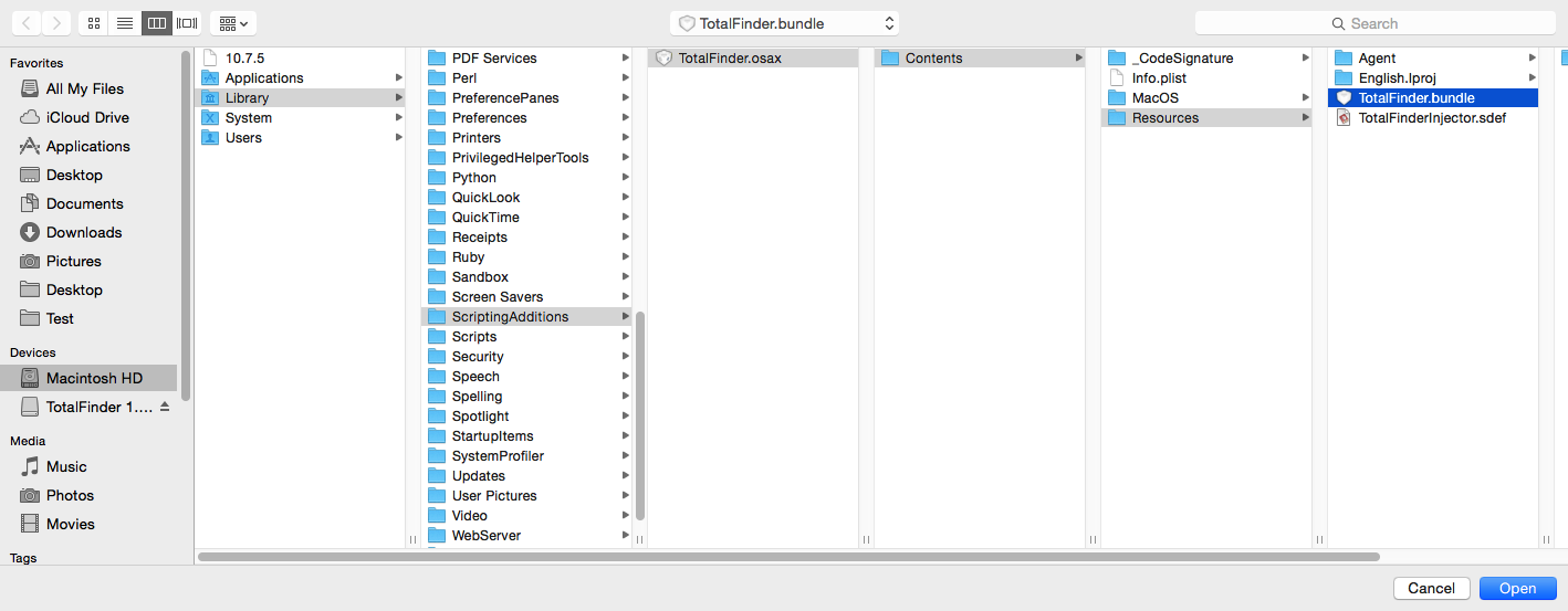 totalfinder server folder consitent style