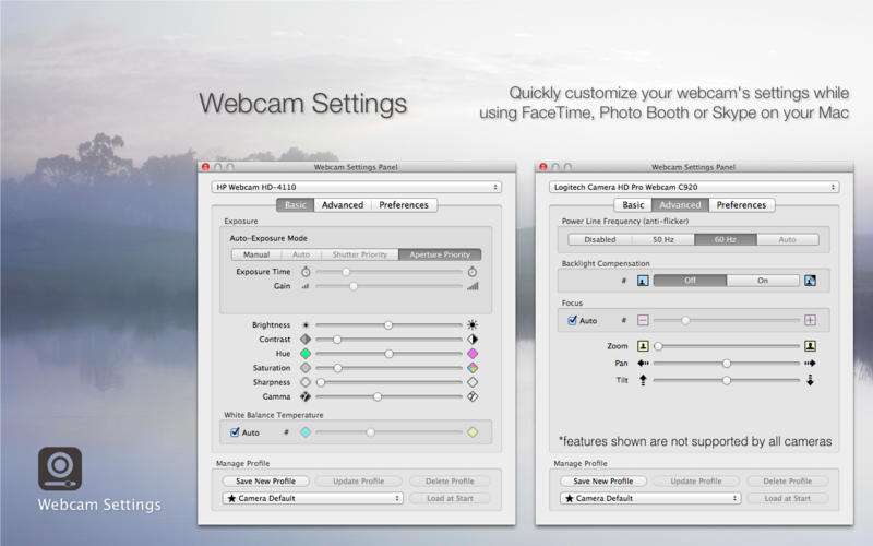 mac os webcam settings