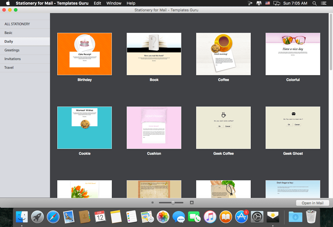 free stationery for mac mail