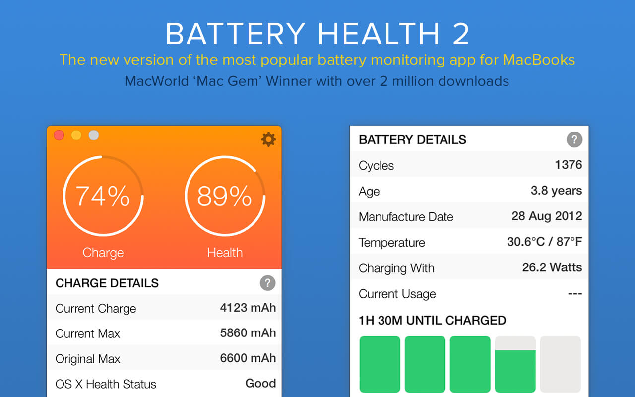 battery health vs battery health 2 for mac