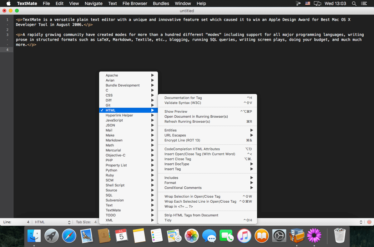TextMate для macOS - Отличный редактор программного кода и простых текстов....
