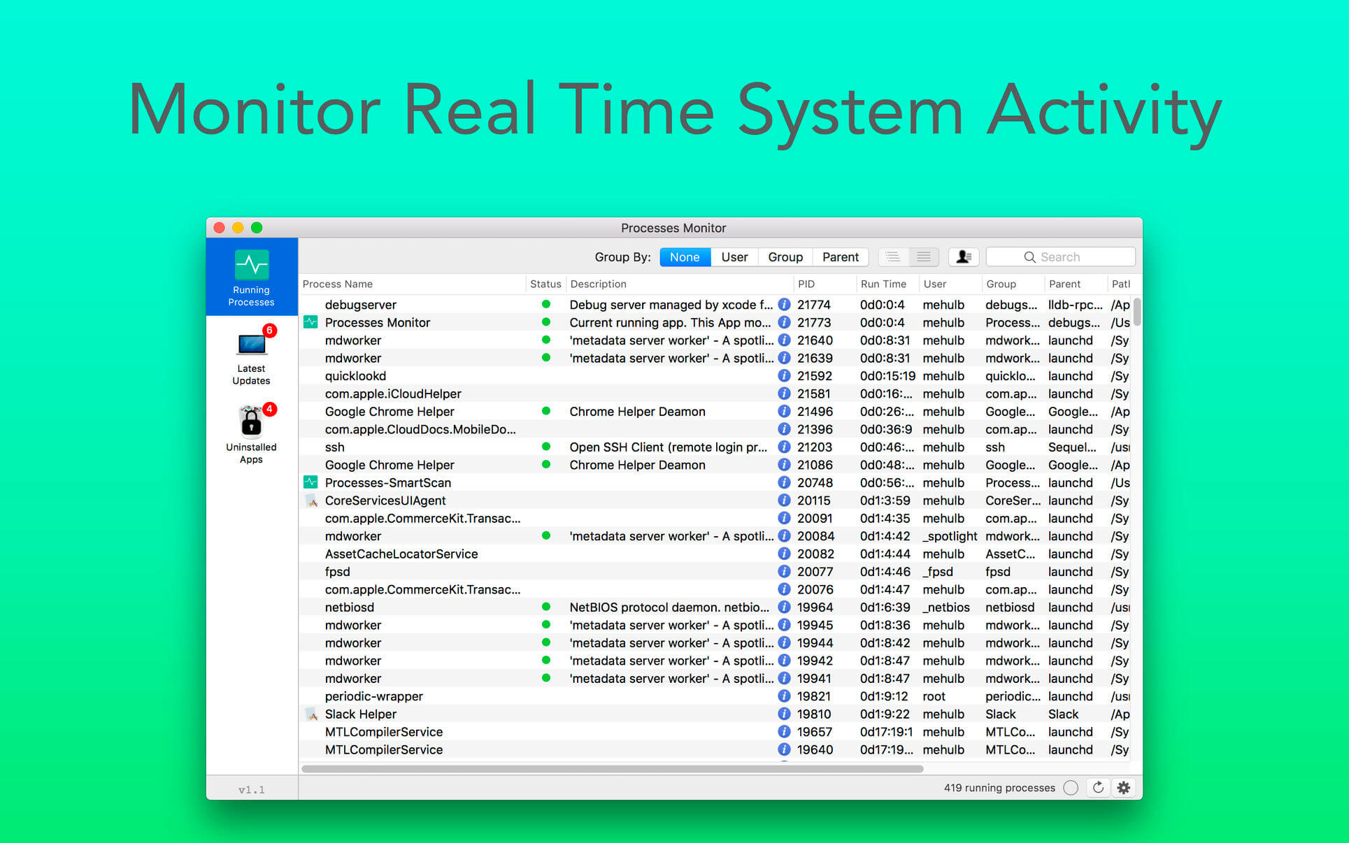 Process Monitor 3.95 for apple download