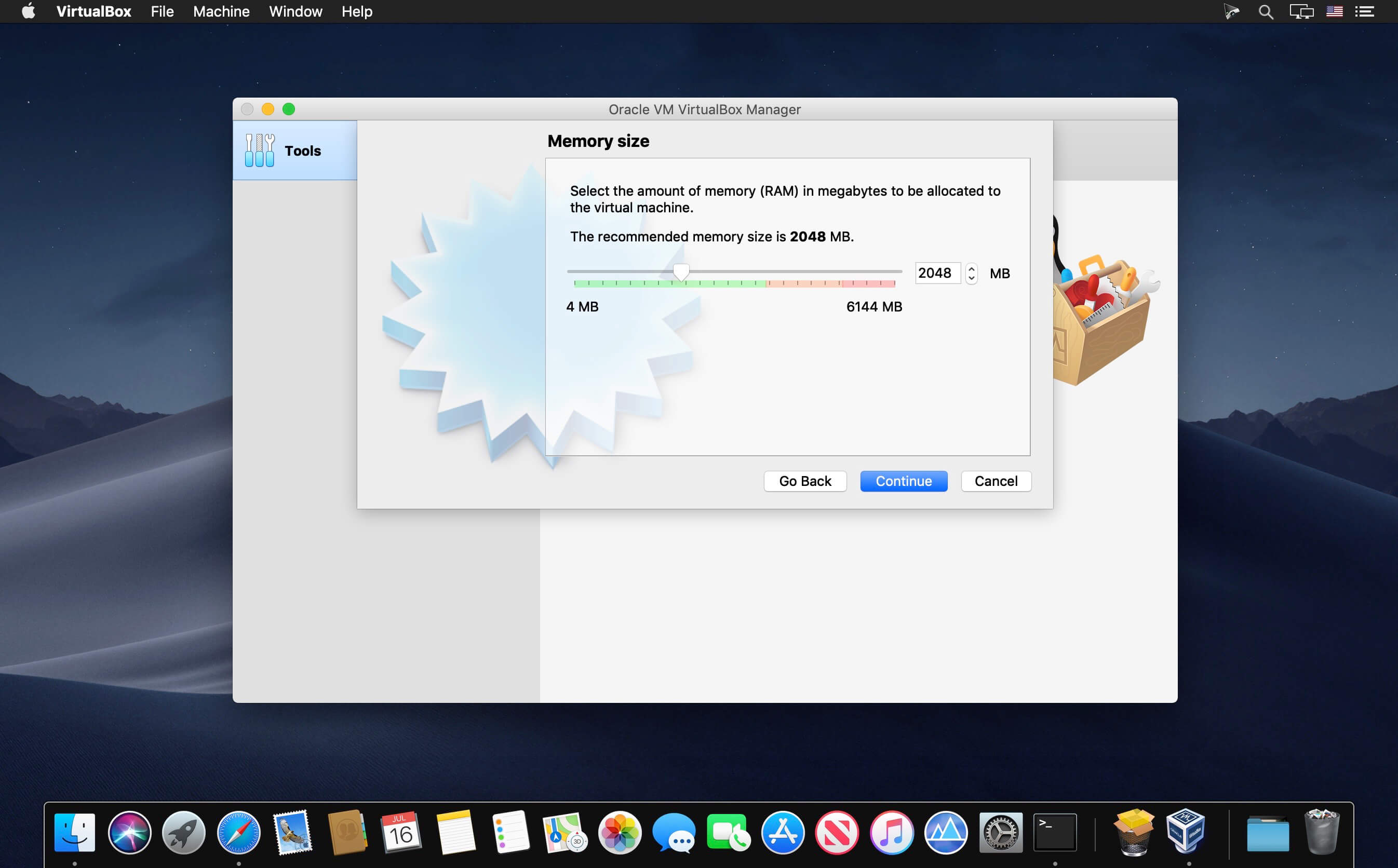 vbox on mac