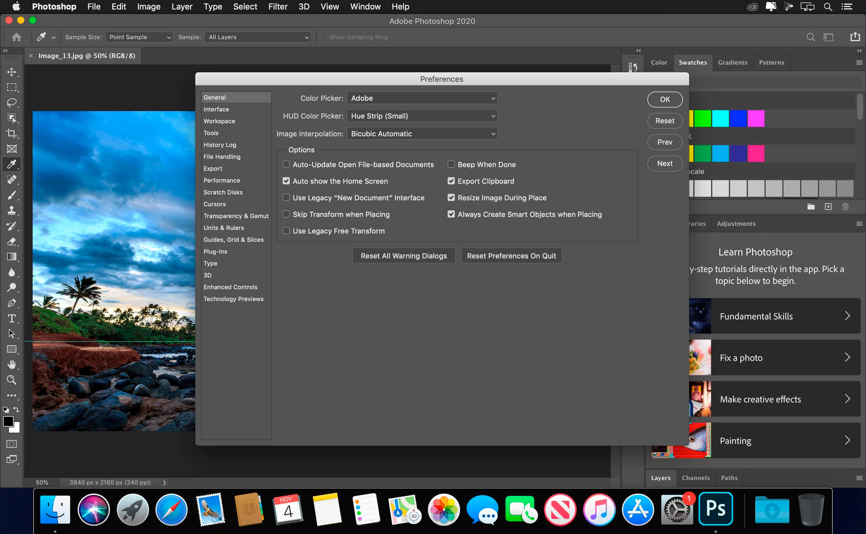 Adobe Photoshop 2020 Интерфейс